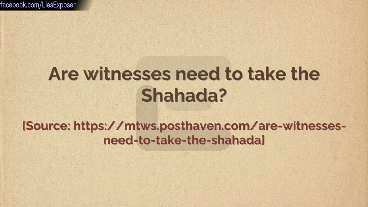 Are witnesses need to take the Shahada? - Shaykh Fawzan